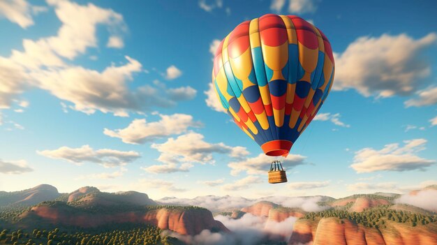 Una foto de un colorido festival de globos aerostáticos.