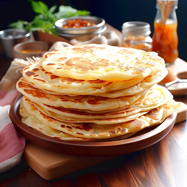 Foto foto de la comida de pan de la india