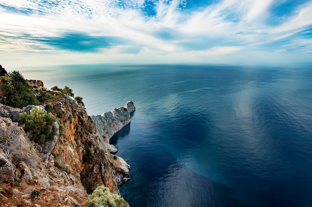 Foto de concepto de viaje. Turquía / Antalya / Alanya de la vista del castillo