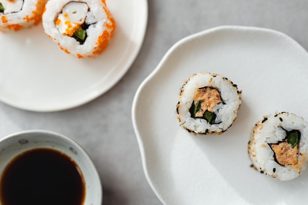 Foto conceptual de varios menús de desayuno menú de restaurante