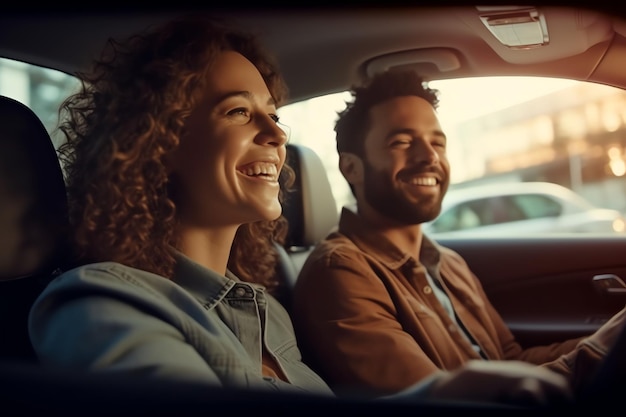 Foto de conducción feliz