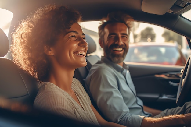 Foto de conducción feliz