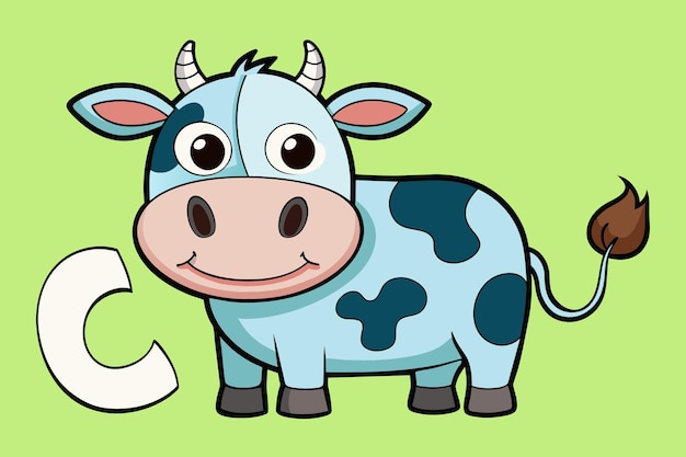 Foto foto confundida vaca pensando dibujos animados icono vectorial ilustración animal naturaleza icono concepto aislado