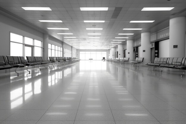 foto conservada em estoque da fotografia vazia dos aeroportos das companhias aéreas Gerada AI