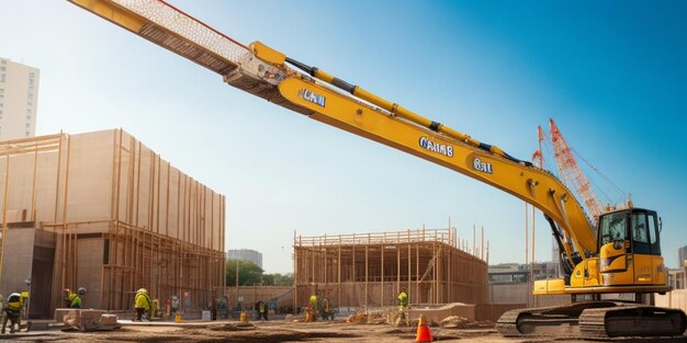 Foto de la construcción en un sitio de construcción