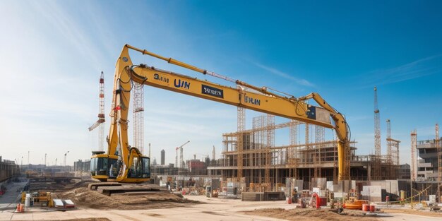 Foto de la construcción en un sitio de construcción