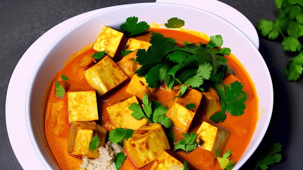 Foto foto curry paneer tikka masala hintergrundwandpapier bild