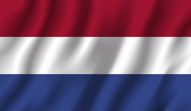 Foto foto da bandeira da holanda realista em 3d