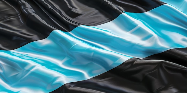 Foto foto da bandeira de botswana em fundo branco