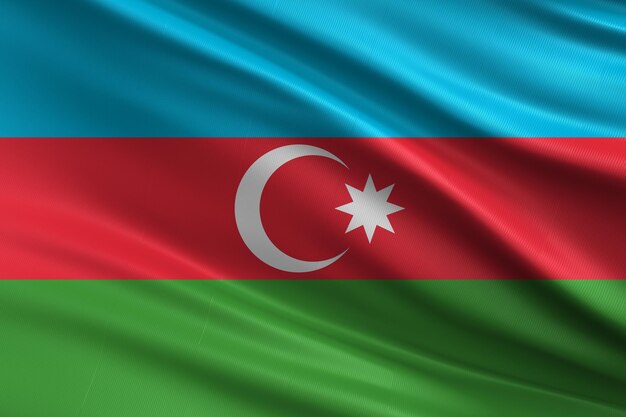 Foto da Bandeira do Azerbaijão