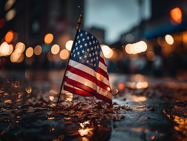 Foto da bandeira nacional americana