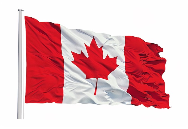 Foto da bandeira nacional canadense