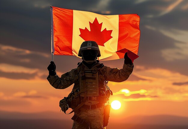 Foto foto da bandeira nacional canadense