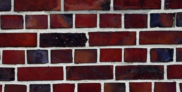 foto da bela parede de tijolos vintage no amplo panorama interior da casa da parede de tijolos