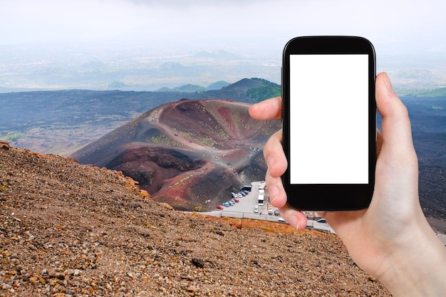 Foto da estação turística Rifugio Sapienza no Etna