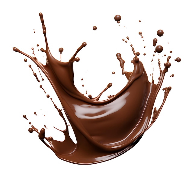 Foto da onda de salpicos de leite de chocolate