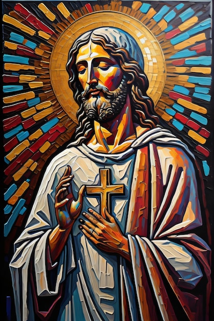 foto da pintura a óleo de Jesus Cristo