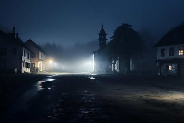 Foto da praça da aldeia de Foggy