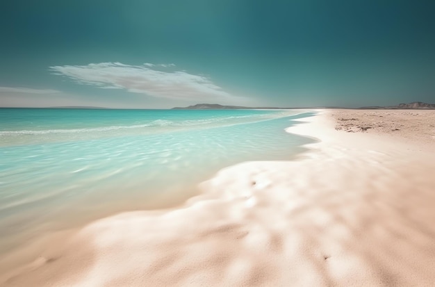 Foto da praia de areia vazia no dia de verão