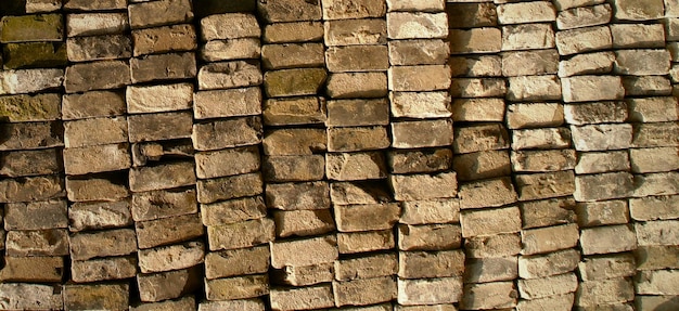 foto da superfície de tijolos antigos