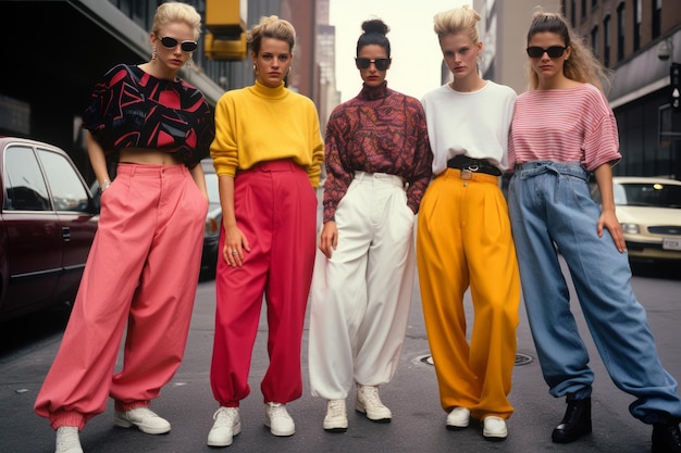 Foto foto da tendência oufit dos anos 90 ia generativa