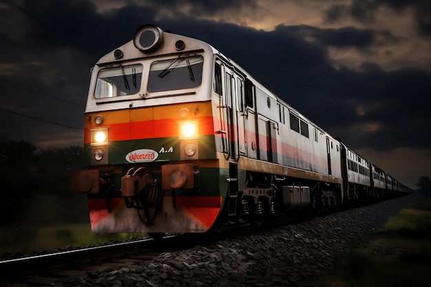 Foto das Ferrovias indianas com gráficos do Dia da República da Índia