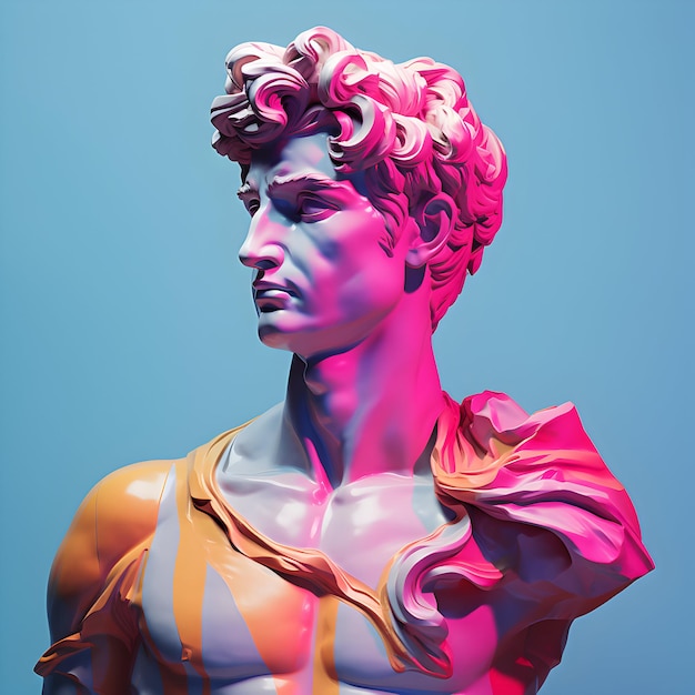 Foto David Michelangelo Ästhetische David Michelangelo Skulptur generative KI