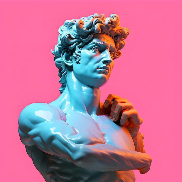 Foto David Michelangelo Ästhetische David Michelangelo Skulptur Generative Ai