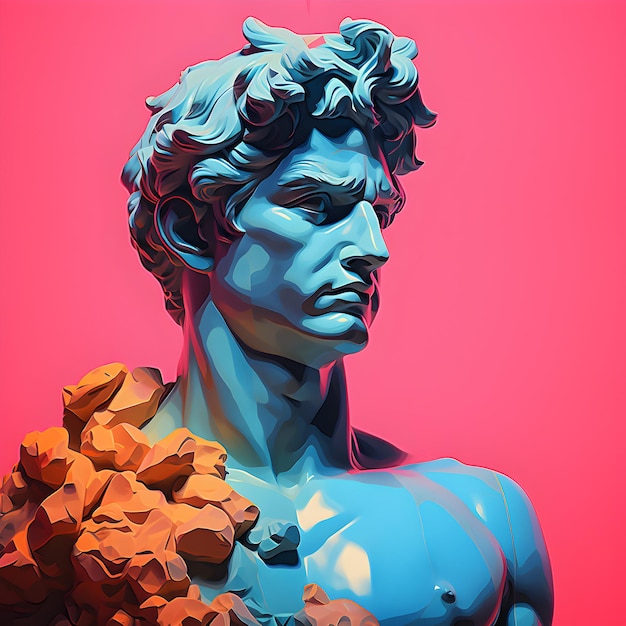 Foto David Michelangelo Ästhetische David Michelangelo Skulptur generative KI