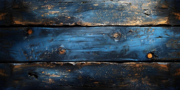 Foto de alta qualidade com um fundo azul e preto rústico com espaço de cópia de madeira antiga