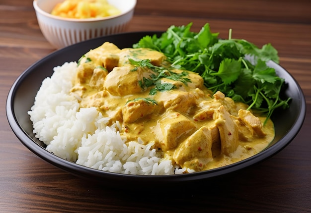 Foto de arroz e curry saborosos e picantes