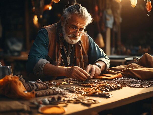 Foto de artesãos e artesãos locais mostrando suas habilidades em um tradicional festival vibrante na Colômbia