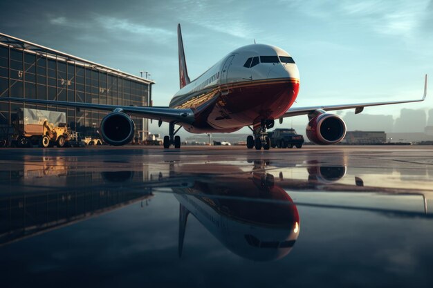 Foto de avião de aeroporto