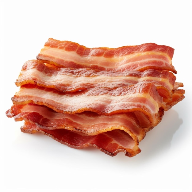 Foto foto de bacon sem fundo com fundo branco