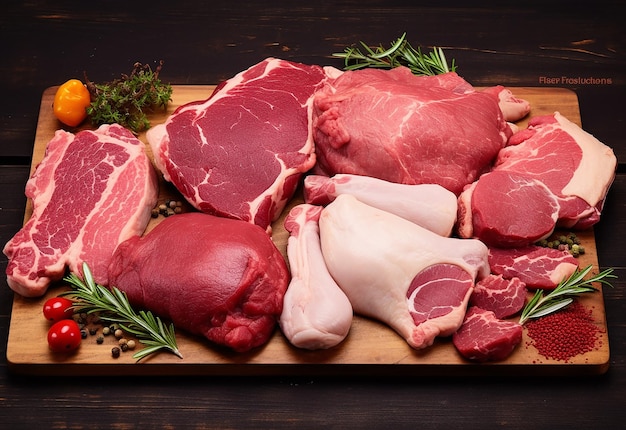 Foto de bife de carne grelhada e tempero de carne moída