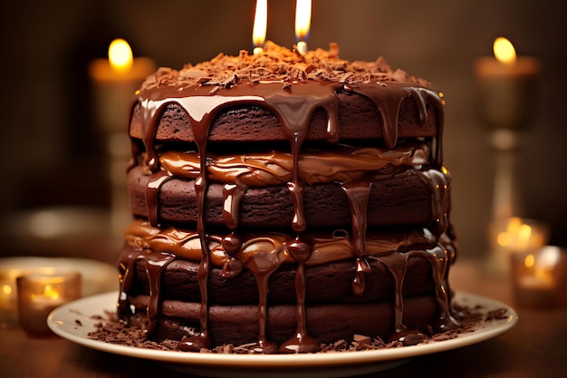 Foto de bolo de aniversário com uma surpresa dentro