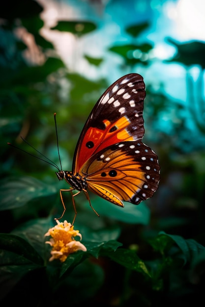 foto de borboleta na folhagem