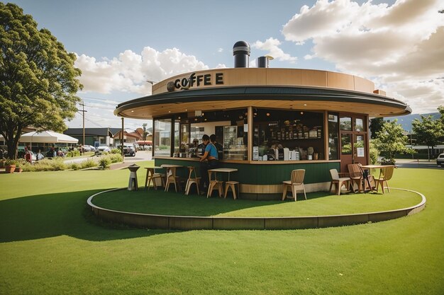 Foto de cafeteria na terra e grama