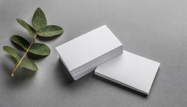 Foto de cartões de visita brancos Modelo para identidade de marca Para apresentação de designers gráficos