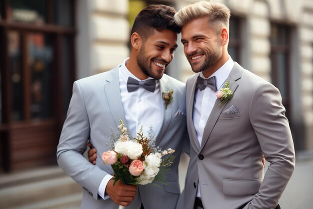 Foto foto de casamento de casal gay bonito casamento de casal gay