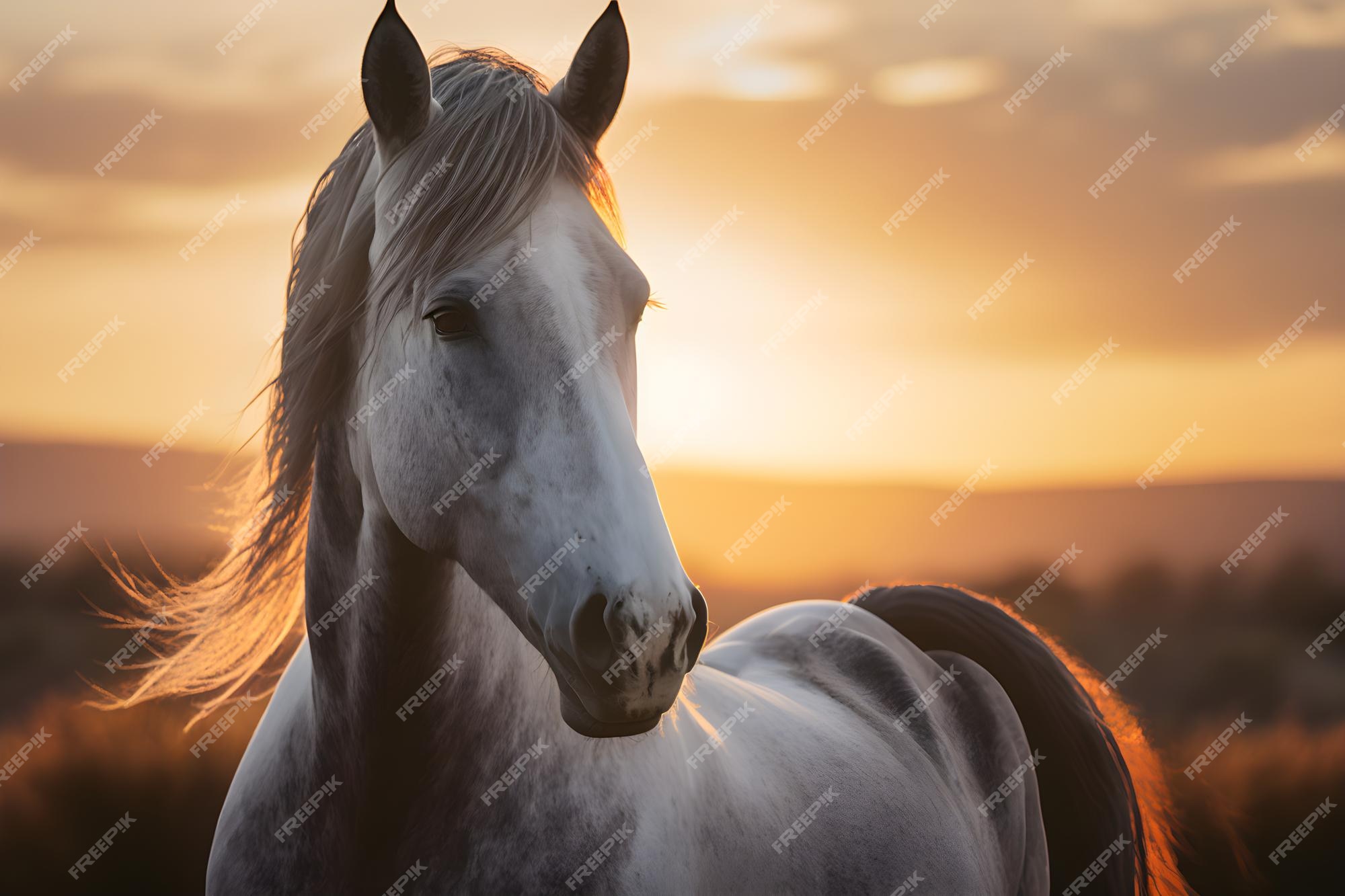 Estátua De Cavalo Em Frente a Um Céu Nublado Foto de Stock - Imagem de  animal, olho: 221252936