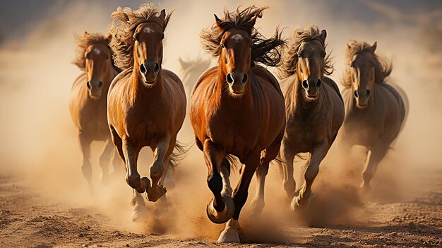 foto de cavalos a correr