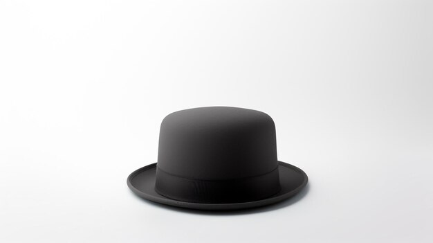 Foto foto de chapéu de bowler de carvão isolado em fundo branco