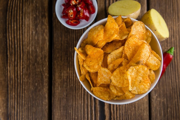 Foto de close-up de Chilli Potato Chips