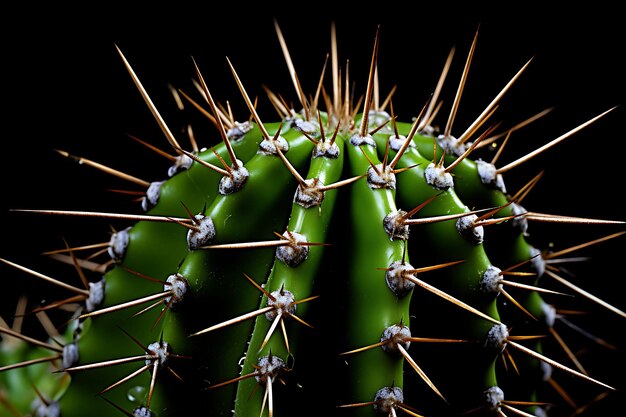 Foto foto de close-up de um cactus alto e esbelto cactus