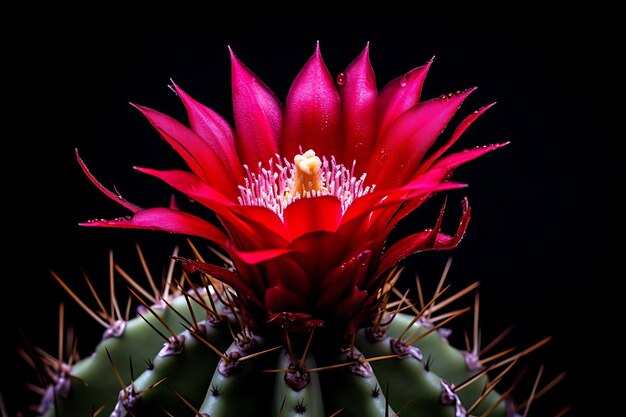 Foto de close-up de uma flor de cacto em floração