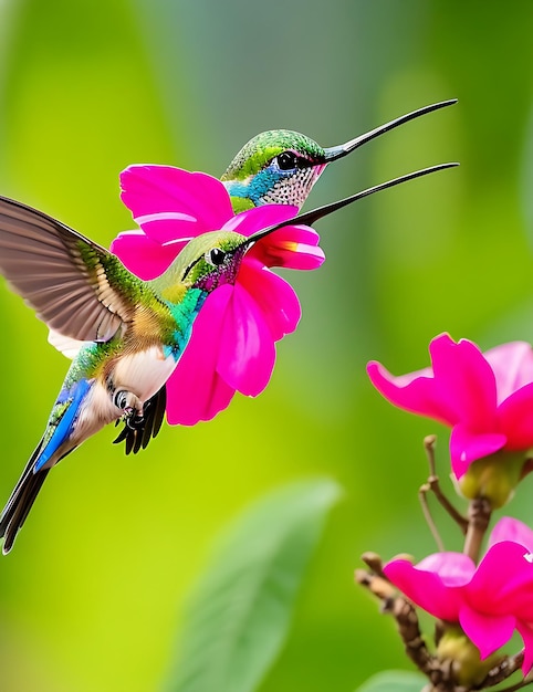 Foto de colibri colorido na Costa Rica, América Central