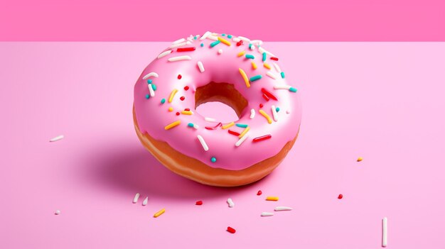 Foto de coloridas e deliciosas donuts isoladas em um fundo branco