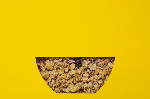 Foto de comida crua para muesli de café da manhã