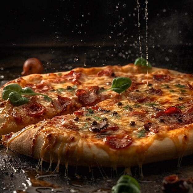 Foto de comida gourmet em uma mesa em um restaurante Foto realista